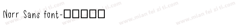 Norr Sans font字体转换